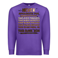 Purple never apologize Premium Sweatshirt - MaliasSmallBusiness