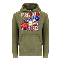 Vintage Olive party in the usa billie wilder Vintage Hoodie - texasbilliewilder
