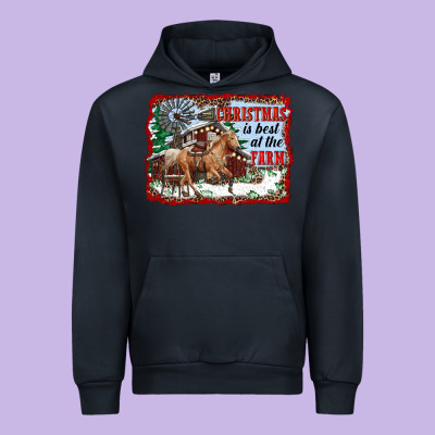 Christmas Is Best At The Farm Urban Hoodie Designed By Ranaportraitstore
