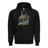 Black death of the party white Zipper Hoodie - JahusDesignShop