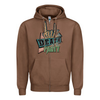 Chestnut death of the party white Zipper Hoodie - JahusDesignShop