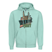Seafoam death of the party white Zipper Hoodie - JahusDesignShop