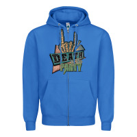 True Royal death of the party white Zipper Hoodie - JahusDesignShop