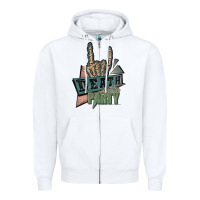 White death of the party white Zipper Hoodie - JahusDesignShop