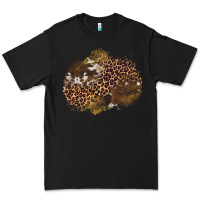 Black leopard cowhide glitter patches Premium Tee - Artiststas