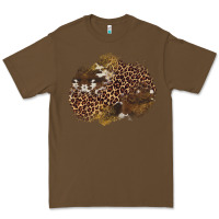 Cacao leopard cowhide glitter patches Premium Tee - Artiststas