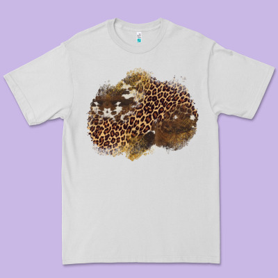 Leopard Cowhide Glitter Patches Premium Tee Designed By Artiststas
