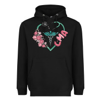 Black cma  heart Heavyweight Hoodie - MaliasSmallBusiness