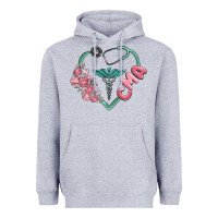 Heather Grey cma  heart Heavyweight Hoodie - MaliasSmallBusiness