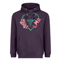 Plum cma  heart Heavyweight Hoodie - MaliasSmallBusiness