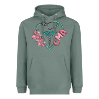 Sage cma  heart Heavyweight Hoodie - MaliasSmallBusiness