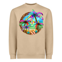 Mushroom summer colorful palms Heavyweight Sweatshirt - texasbilliewilder