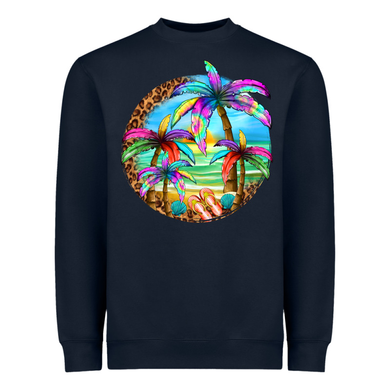 Summer Colorful Palms Heavyweight Sweatshirt by texasbilliewilder | Teevron
