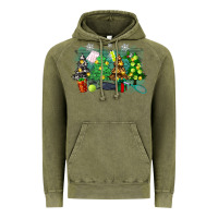 Vintage Olive christmas trees with tennis Vintage Hoodie - Zillion Design Studio