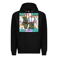 Black Leopard Love Hair And Mirror With Daisy Seamless Pattern Bbs Premium Hoodie - BundleAndBundleShop