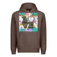 Coffee Leopard Love Hair And Mirror With Daisy Seamless Pattern Bbs Premium Hoodie - BundleAndBundleShop