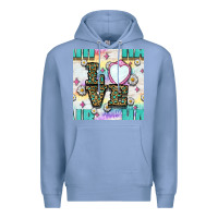 Colony Blue Leopard Love Hair And Mirror With Daisy Seamless Pattern Bbs Premium Hoodie - BundleAndBundleShop