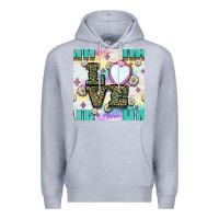 Heather Grey Leopard Love Hair And Mirror With Daisy Seamless Pattern Bbs Premium Hoodie - BundleAndBundleShop