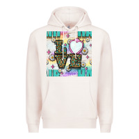 Pale Pink Leopard Love Hair And Mirror With Daisy Seamless Pattern Bbs Premium Hoodie - BundleAndBundleShop