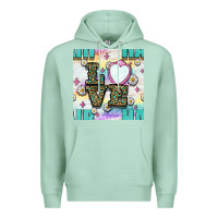 Seafoam Leopard Love Hair And Mirror With Daisy Seamless Pattern Bbs Premium Hoodie - BundleAndBundleShop