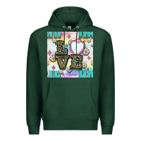 Sports Green Leopard Love Hair And Mirror With Daisy Seamless Pattern Bbs Premium Hoodie - BundleAndBundleShop