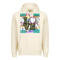 Tofu Leopard Love Hair And Mirror With Daisy Seamless Pattern Bbs Premium Hoodie - BundleAndBundleShop
