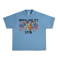 Pebble Blue Party like its 1776 4th of july Urban Heavy Tee - CowGirlArtShop
