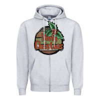 Heather Grey Merry Christmas Zipper Hoodie - JahusDesignShop
