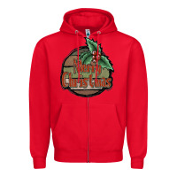 Red Merry Christmas Zipper Hoodie - JahusDesignShop