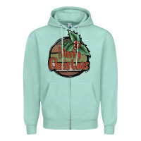 Seafoam Merry Christmas Zipper Hoodie - JahusDesignShop