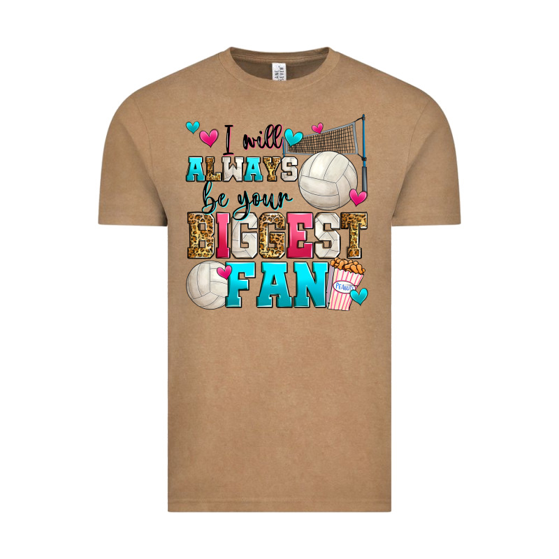 I Will Always Be Your Biggest Fan Volleyball Vintage Tee by Zillion Design Studio | Teevron