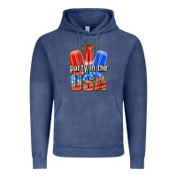 Vintage Denim party in the usa popsicles billie wilder Vintage Hoodie - texasbilliewilder