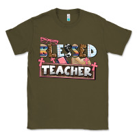 Army Green blessed teacher Classic Tee - AdoDesignShop