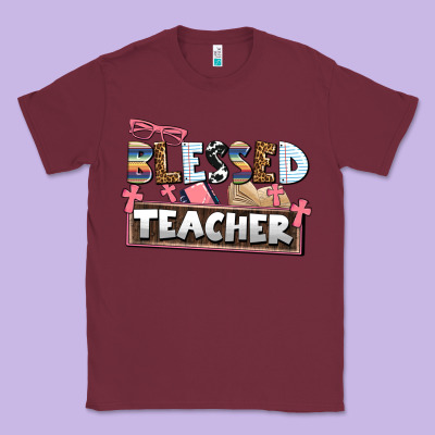 Blessed Teacher Classic Tee Designed By Adodesignshop