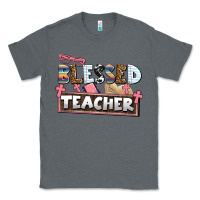Charcoal Heather blessed teacher Classic Tee - AdoDesignShop