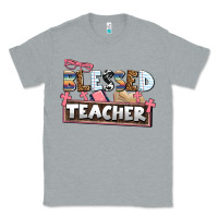 Heather Grey blessed teacher Classic Tee - AdoDesignShop