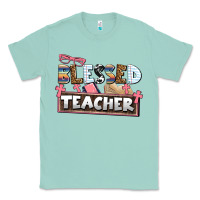 Seafoam blessed teacher Classic Tee - AdoDesignShop