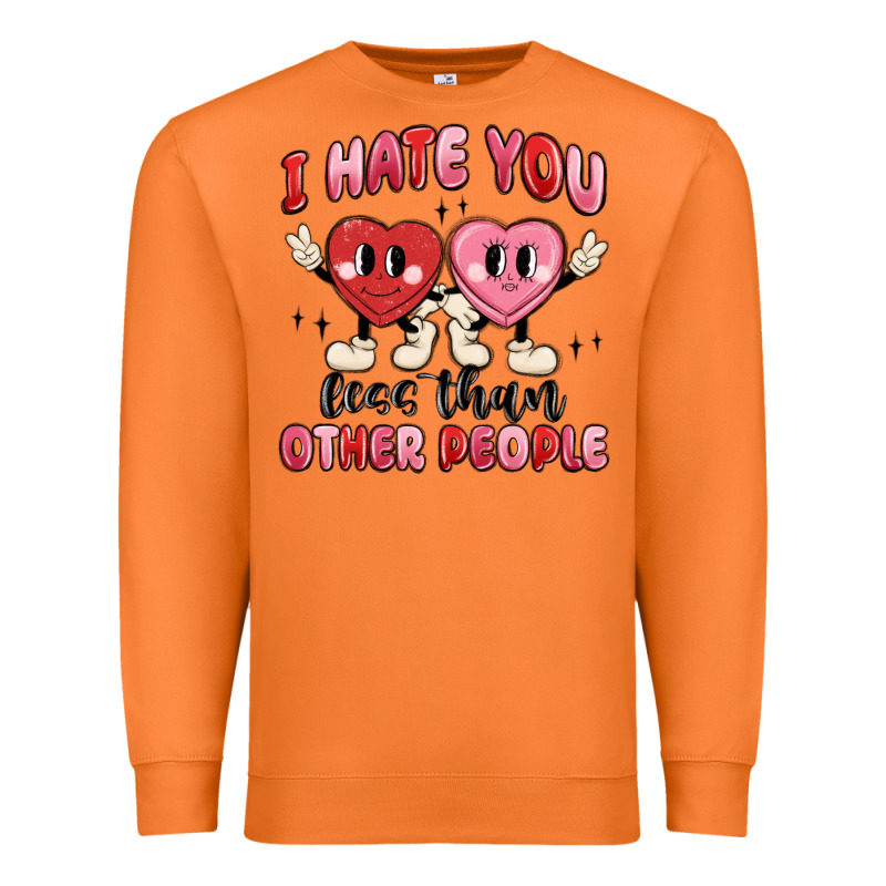 I Hate You Less Than Other People Premium Sweatshirt by MaliasSmallBusiness | Teevron