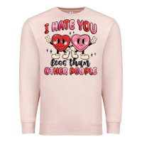 Pale Pink i hate you less than other people Premium Sweatshirt - MaliasSmallBusiness