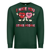 Sports Green i hate you less than other people Premium Sweatshirt - MaliasSmallBusiness