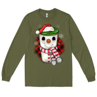 Army Green Christmas snowman coffee Long Sleeve Tee - JahusDesignShop