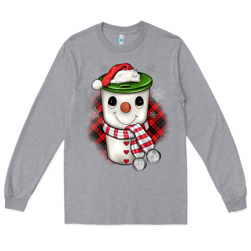 Christmas Snowman Coffee Long Sleeve Tee by JahusDesignShop | Teevron