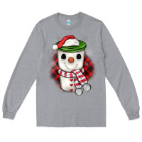 Heather Grey Christmas snowman coffee Long Sleeve Tee - JahusDesignShop