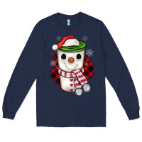 Navy Christmas snowman coffee Long Sleeve Tee - JahusDesignShop