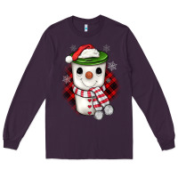 Plum Christmas snowman coffee Long Sleeve Tee - JahusDesignShop