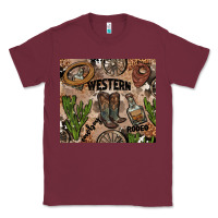 Burgundy western rodeo Classic Tee - AdoDesignShop