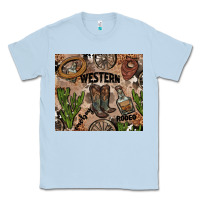 Dusty Blue western rodeo Classic Tee - AdoDesignShop