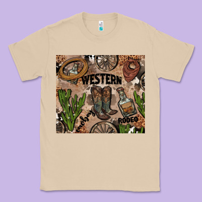 Western Rodeo Classic Tee Designed By Adodesignshop