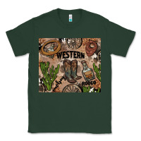 Sports Green western rodeo Classic Tee - AdoDesignShop