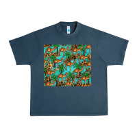 Midnight Navy camel leopard Urban Heavy Tee - BarkalooDesign